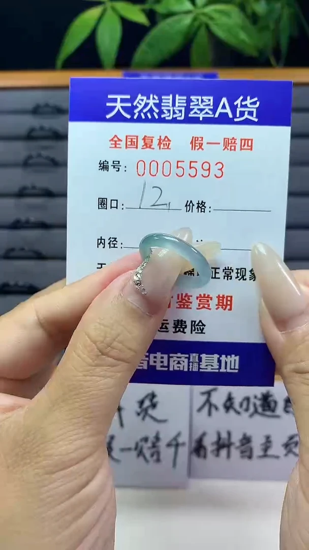 【闪购商品】翡翠戒圈未镶嵌天然翡翠A货5593