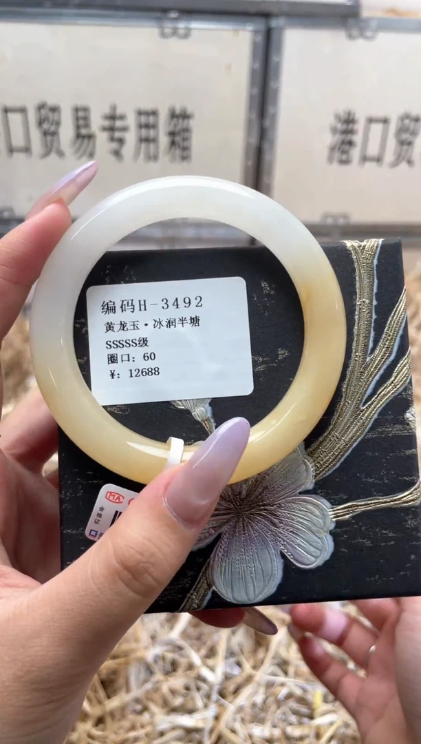 未镶嵌手镯石英质玉H3492