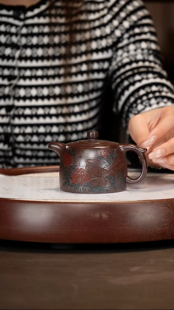 茶壶紫砂【邵映华】老紫泥井栏  200CC