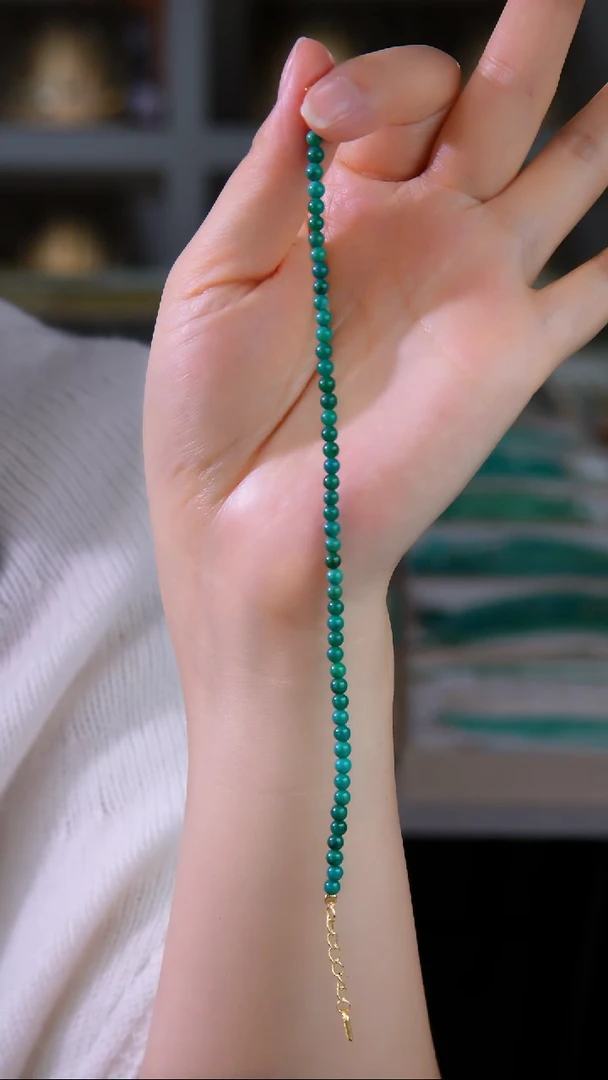 银S925镀金镶嵌绿松石手链多样性发货