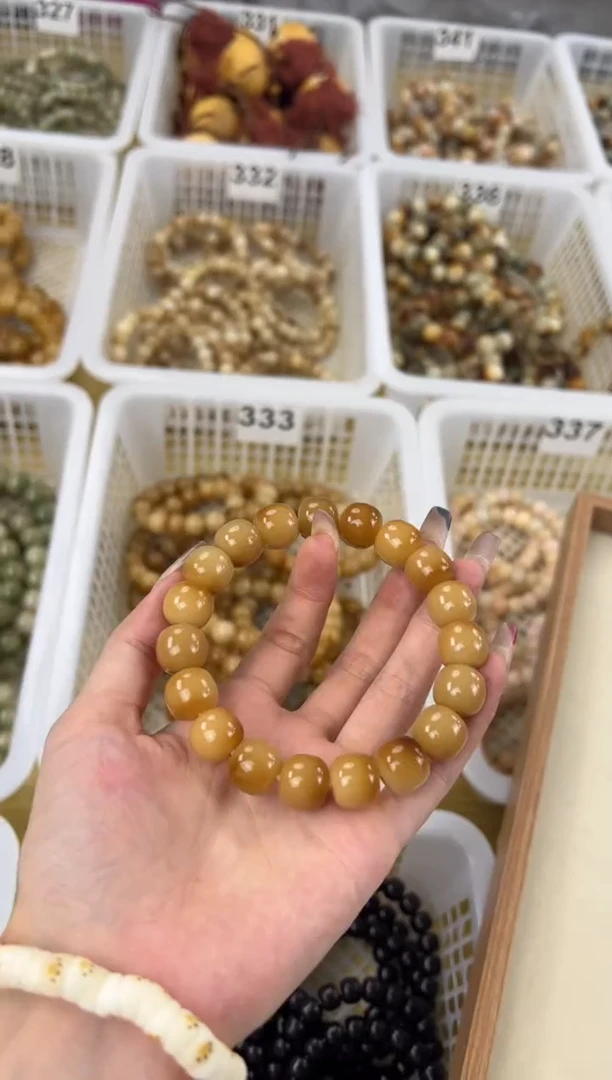 手串菩提根/象牙果卡13风化飘花桶珠手串333