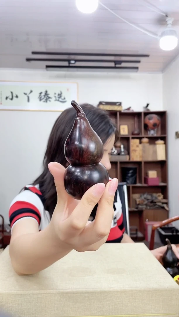 乌木类端景台226大红酸枝葫芦木木木