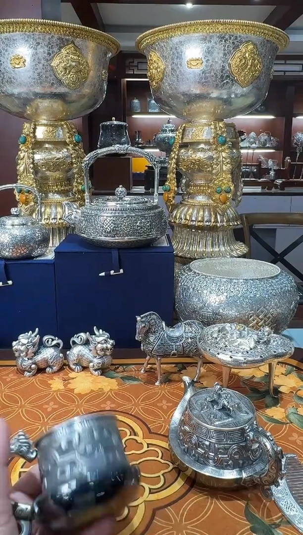 浪大师工经典饕餮足银999泡茶主人杯