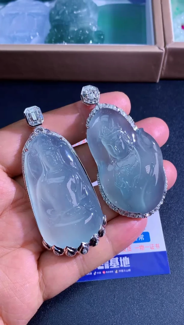 颈饰未镶嵌翡翠天然A货翡翠 定制翡翠 定金