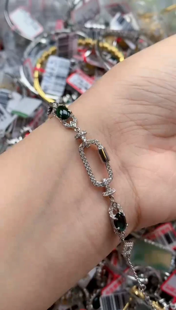 银S925镶嵌戒指翡翠天然A货缅甸翡翠