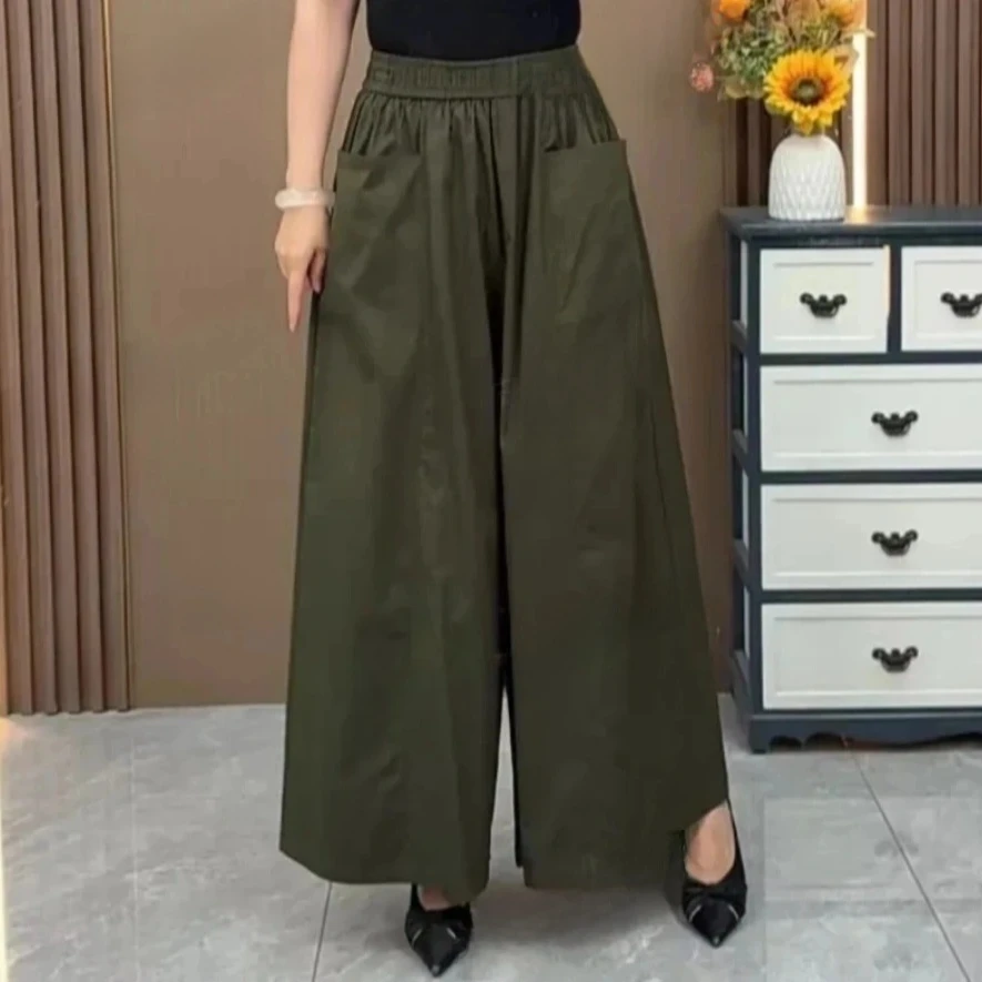 2025夏款时尚显高显瘦气质女人设计师款阔腿裤百搭气质时尚