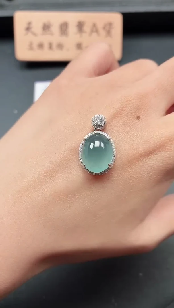 银S925镶嵌戒指翡翠111