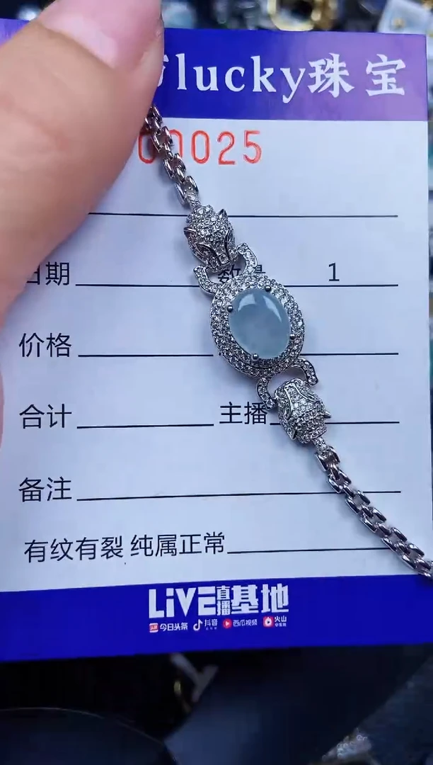 翡翠银S925镶嵌颈饰0025