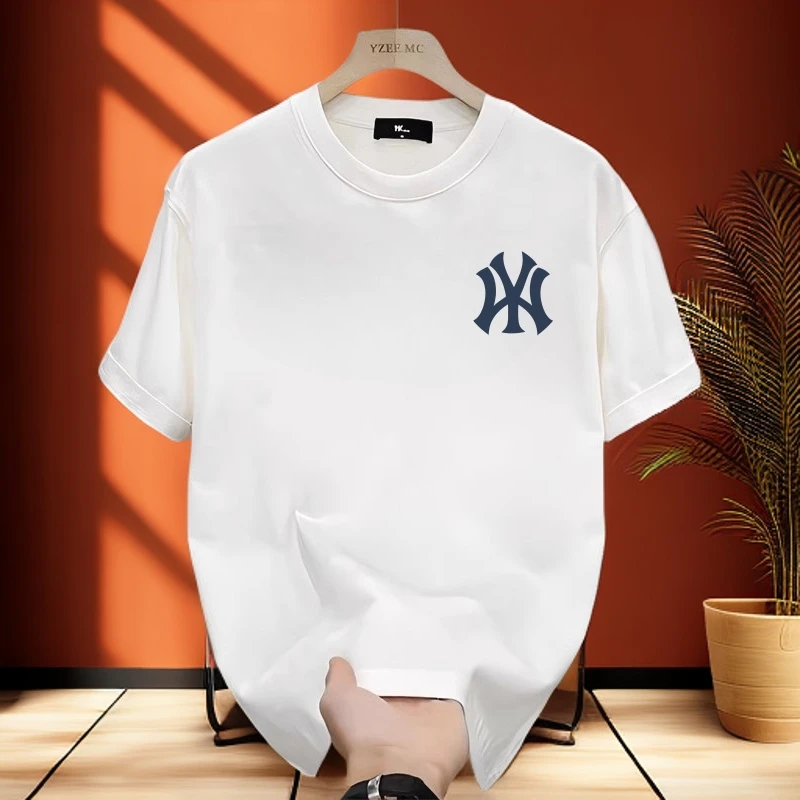 WY【一折粉丝福利】夏季潮牌BM男女同款百搭圆领T恤-CVC