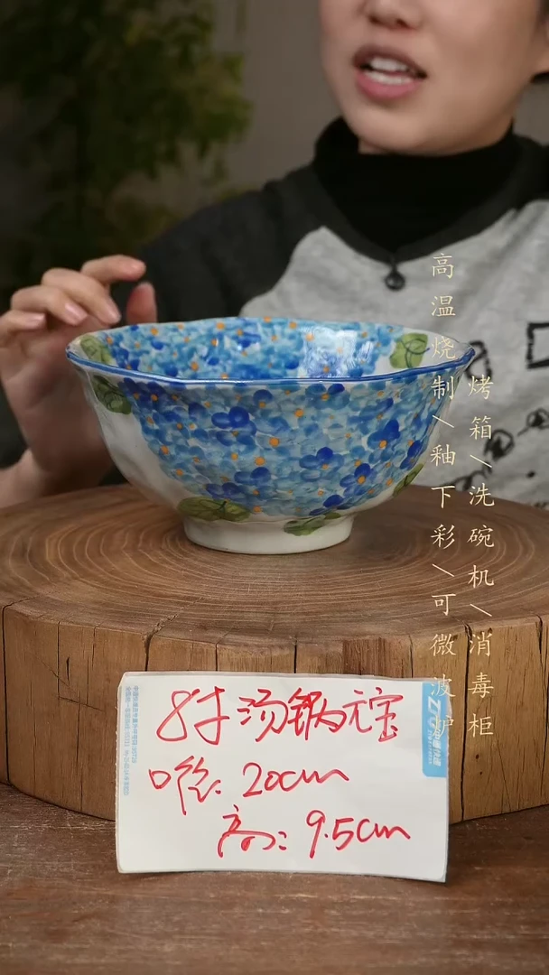 碗瓷景德镇手工手绘高温瓷釉下彩