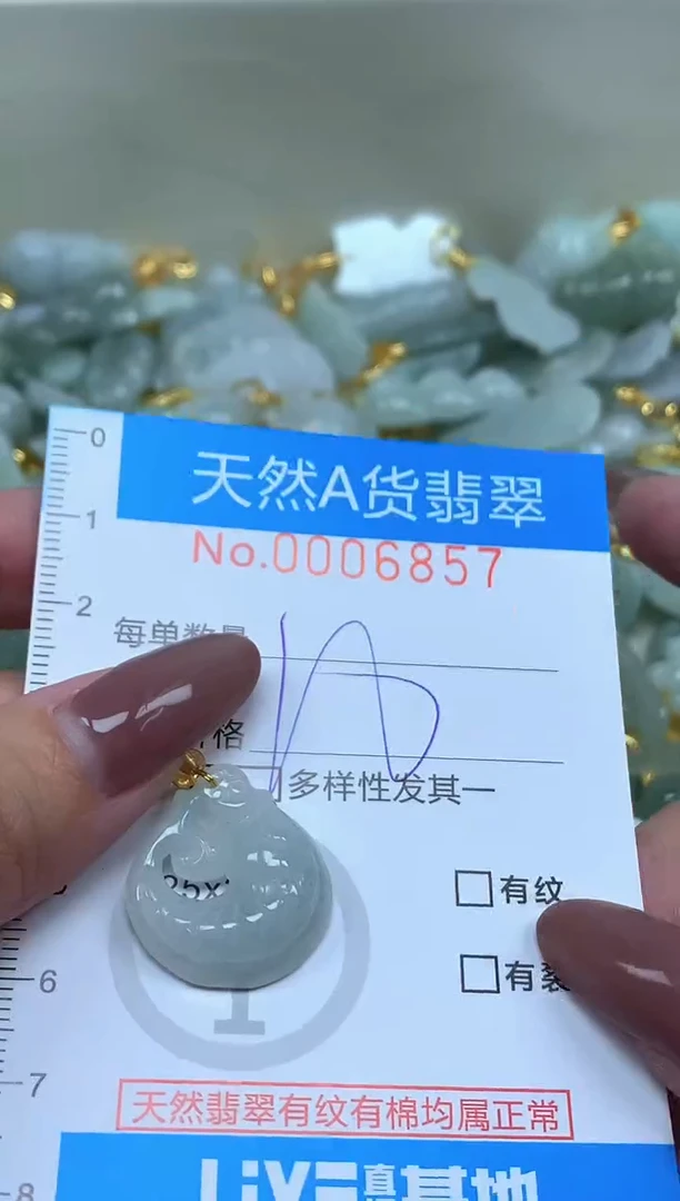 颈饰未镶嵌翡翠净货挂件-6857