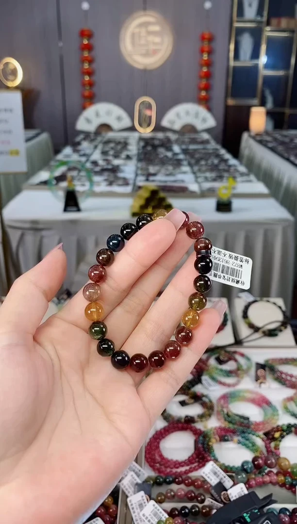 未镶嵌老矿碧玺单圈手串8mm+碧玺hon多样性发货一条