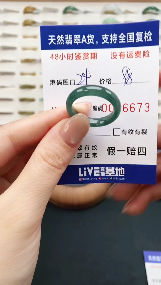 未镶嵌戒指翡翠6673