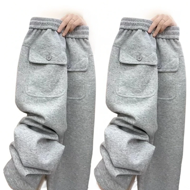 秋款新款女裤休闲风高腰秋季九分裤哈伦裤休闲裤工装裤休闲卫裤