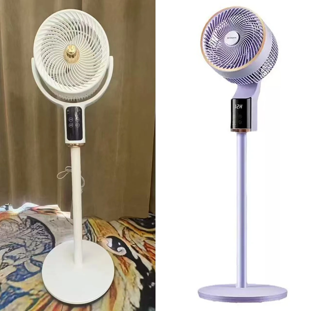 立式家庭风扇轻柔风可调节立柱小风扇 颜色随机发 MJ