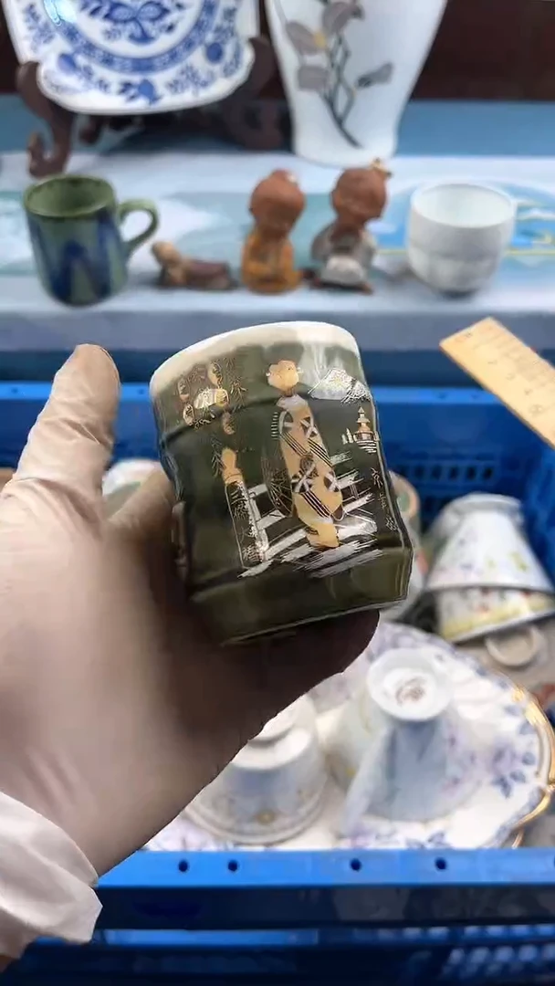 瓷片英歌瓷器满19.9包邮