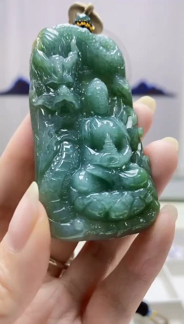 定制翡翠未镶嵌4917DD-毛货挂件51