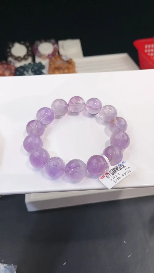 【闪购商品】水晶手链未镶嵌多样性发一紫水17mm