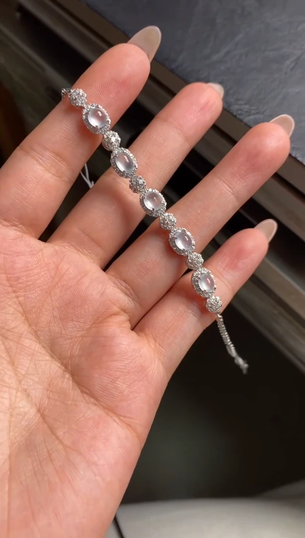 银S925镶嵌戒指翡翠天然A货翡翠