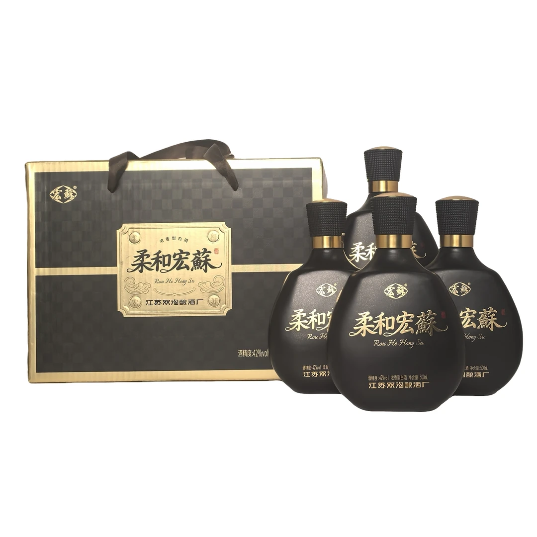 宏蘇42度柔和宏蘇500ml*4 纯粮酿造 浓香型平价口粮酒42度