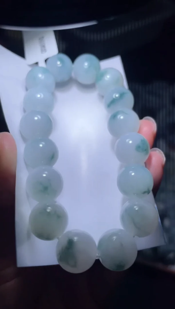 定制翡翠未镶嵌天然缅甸A货翡翠手串51