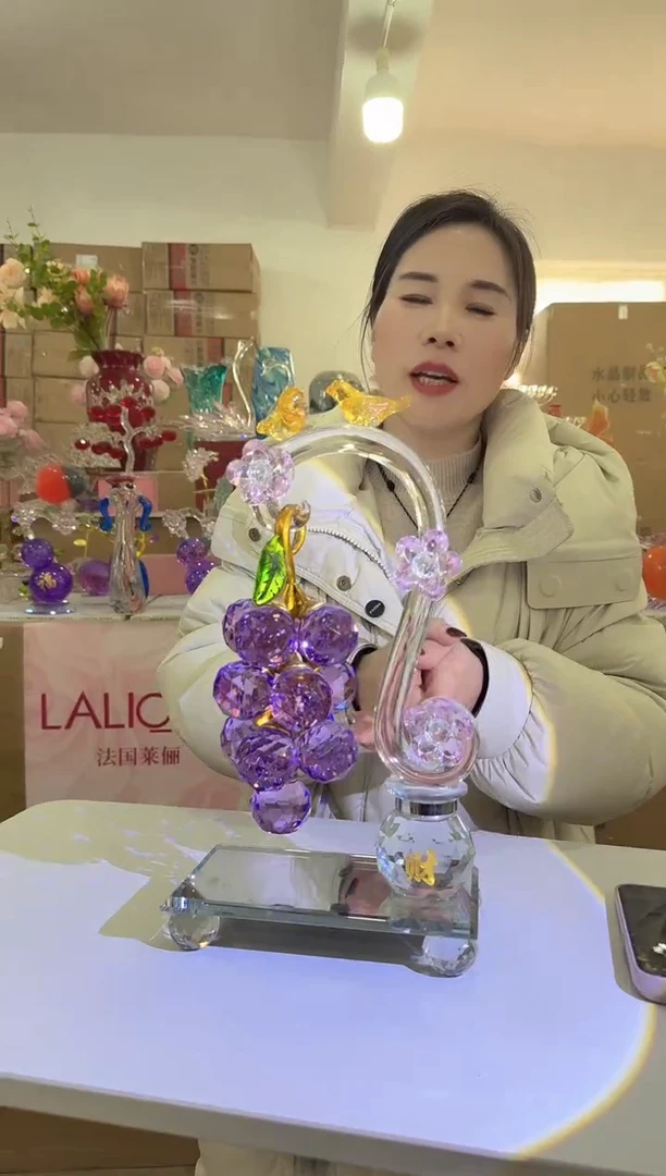 【闪购商品】无铅玻璃洛芙花器-s-早 葡萄