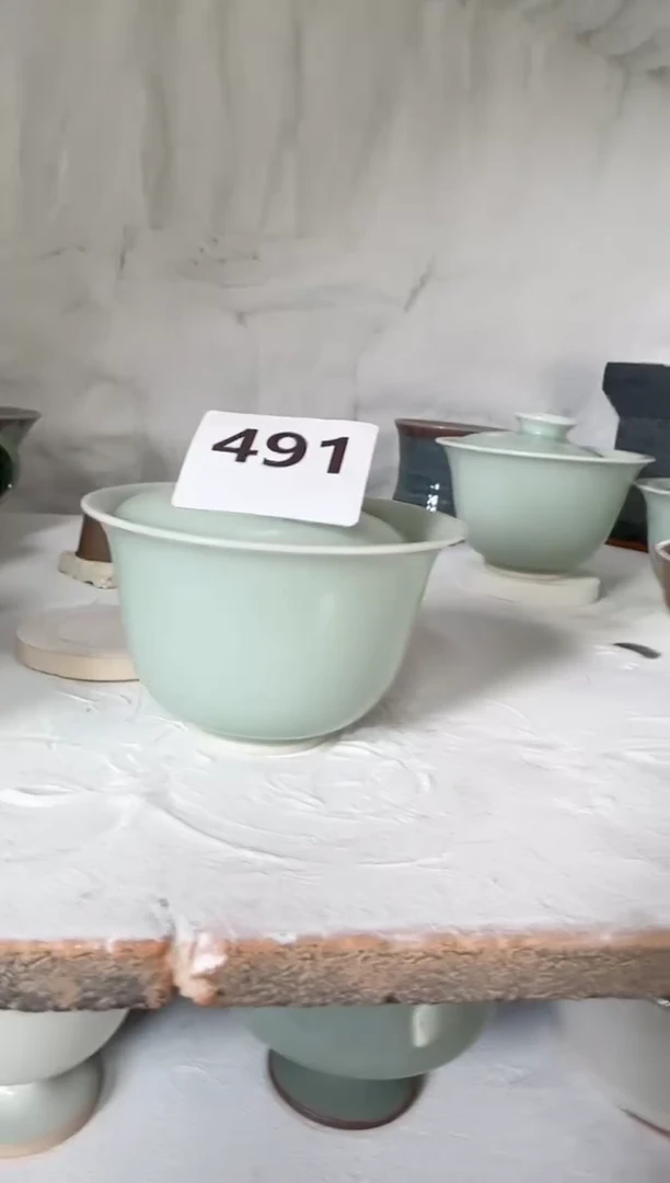 【闪购商品】491号 原矿青釉福利盖碗