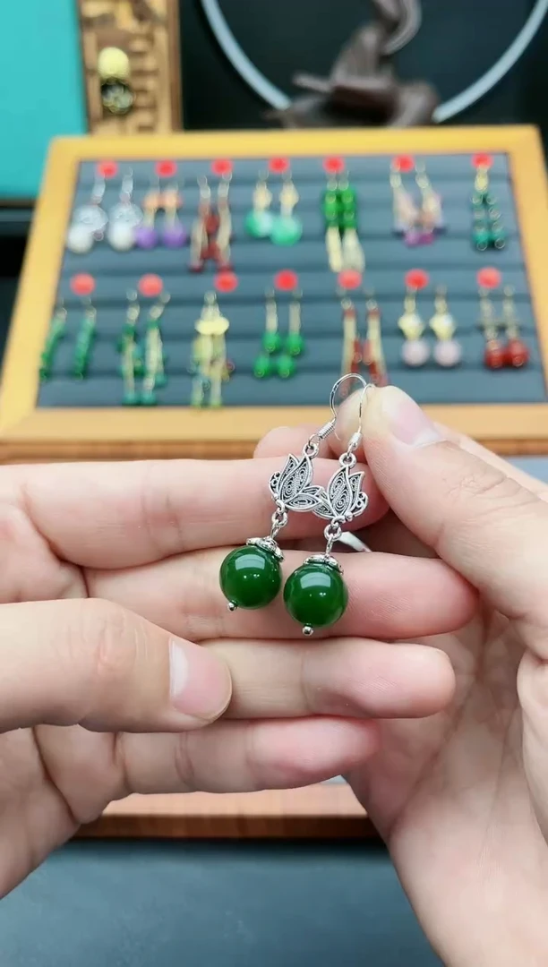 【闪购商品】玛瑙/玉髓耳钉银S925镶嵌429000