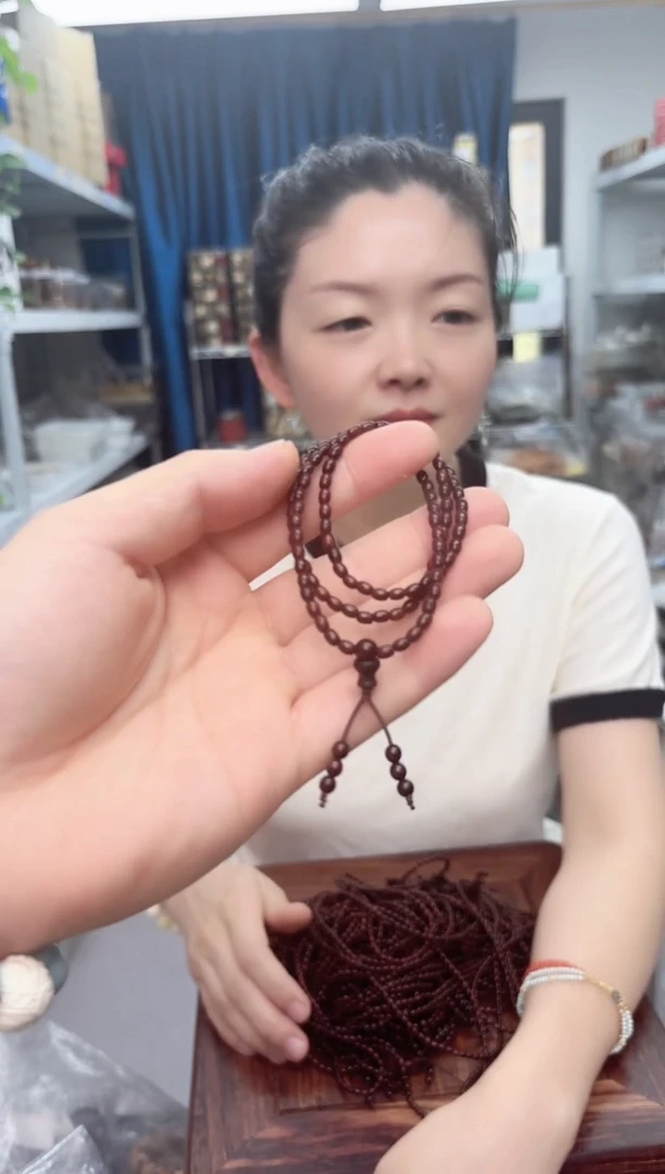 檀香紫檀（小叶紫檀）小叶紫檀小米珠多圈一条