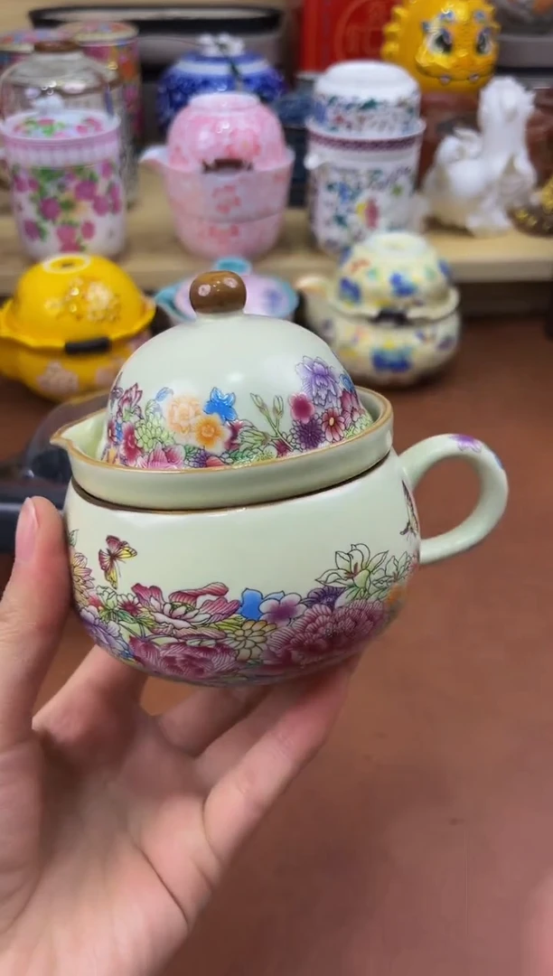 陶陶瓷茶具摆件旅行套组