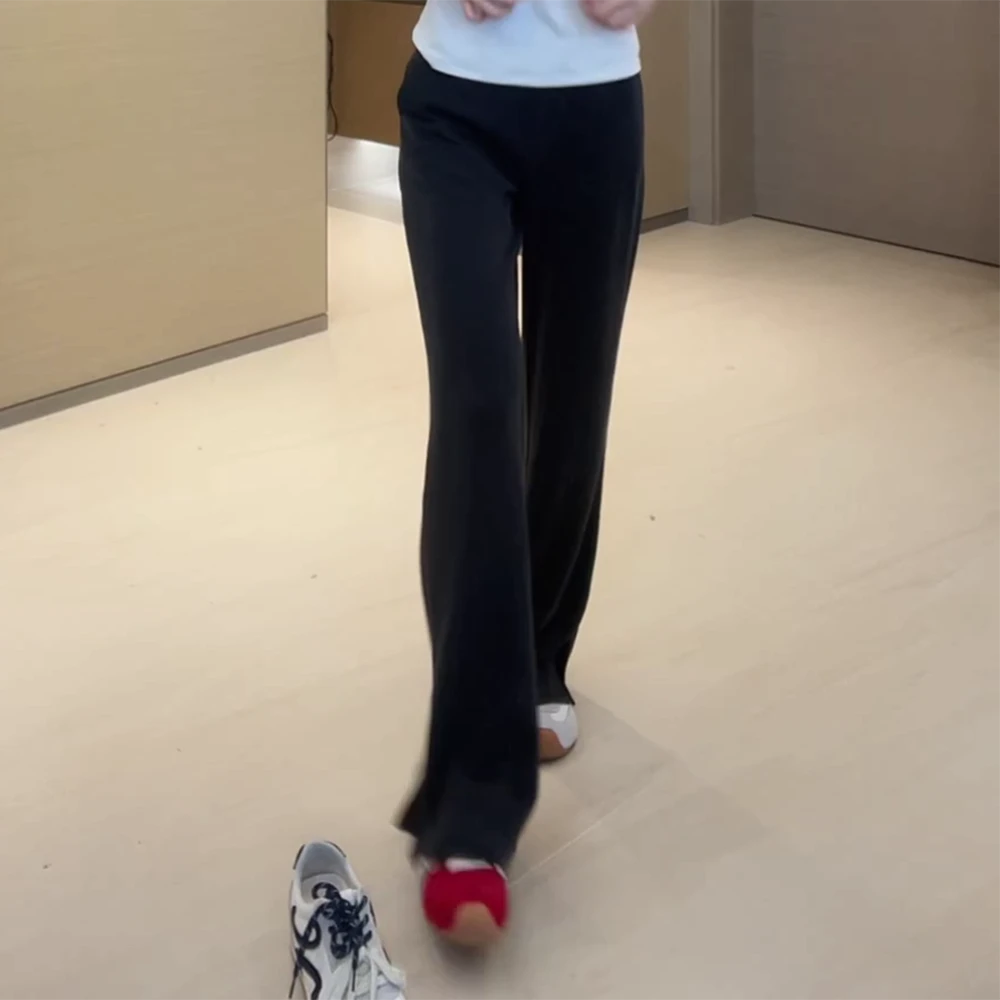 2025夏季新款运动高腰阔腿显瘦透气薄款百搭韩版休闲裤