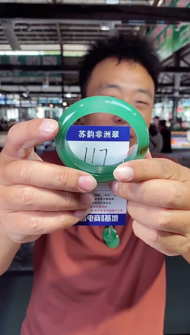 未镶嵌手镯石英质玉（非洲翠）55+