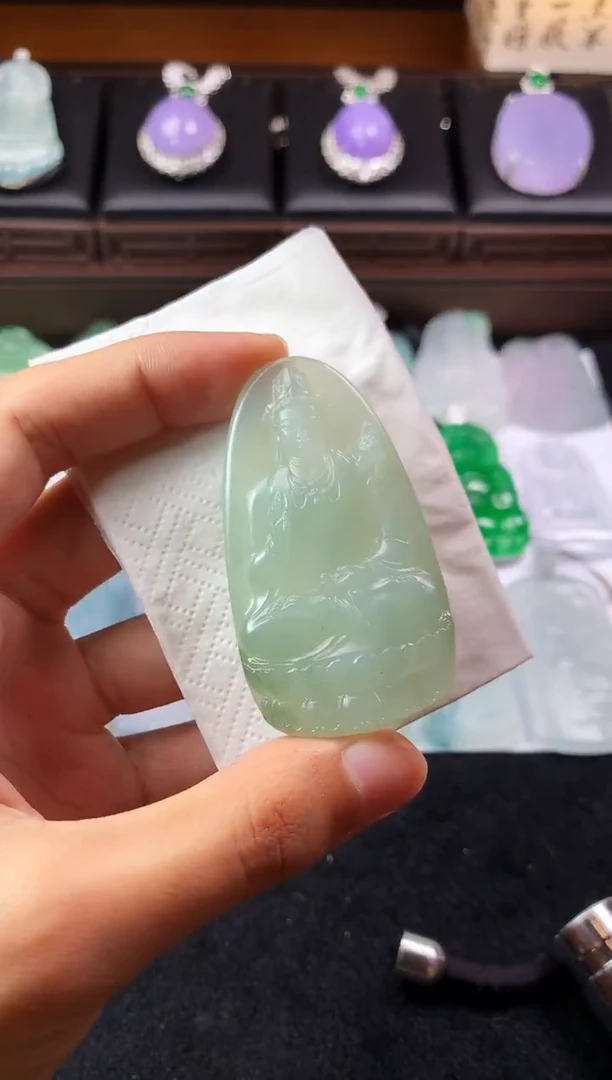 未镶嵌定制翡翠水****人5036毛货不退不换