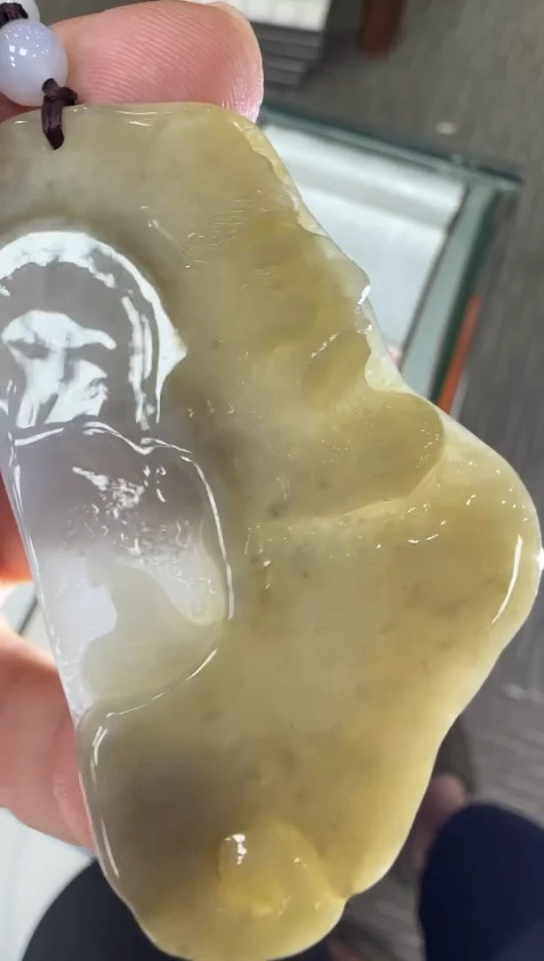 未镶嵌挂件翡翠A货翡翠孤品国雕谢林工