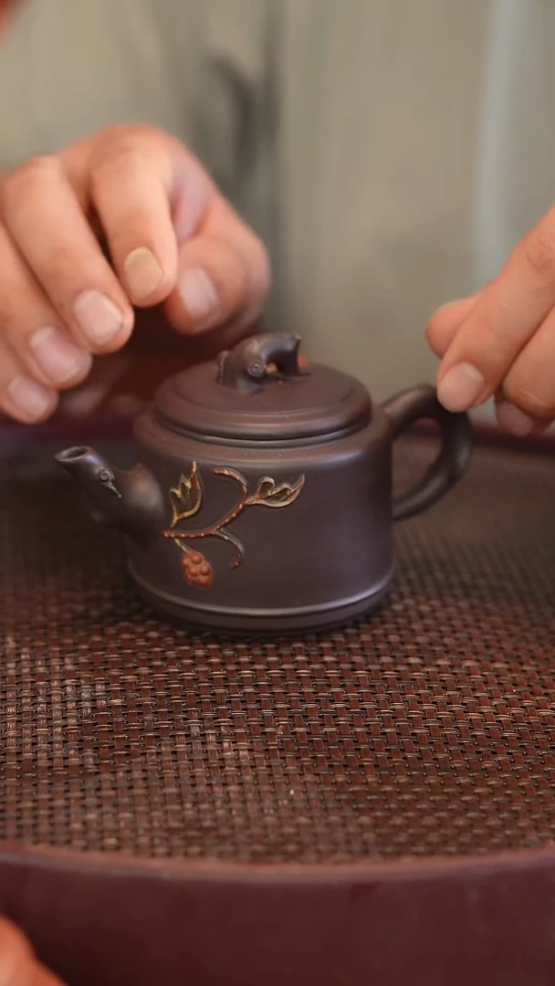 茶壶紫砂原矿手工制作宽口 200cc