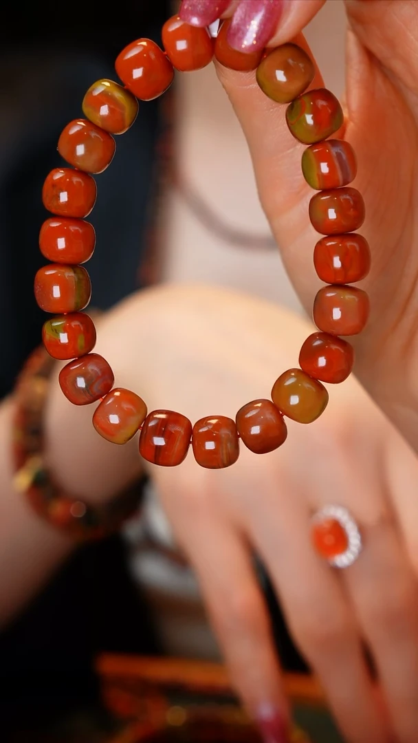 未镶嵌手链南红玛瑙包浆料单圈