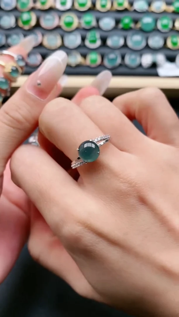 【闪购商品】翡翠戒指银S925镶嵌1111111