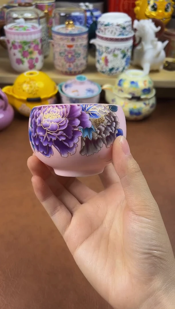 陶瓷茶具摆件旅行套组