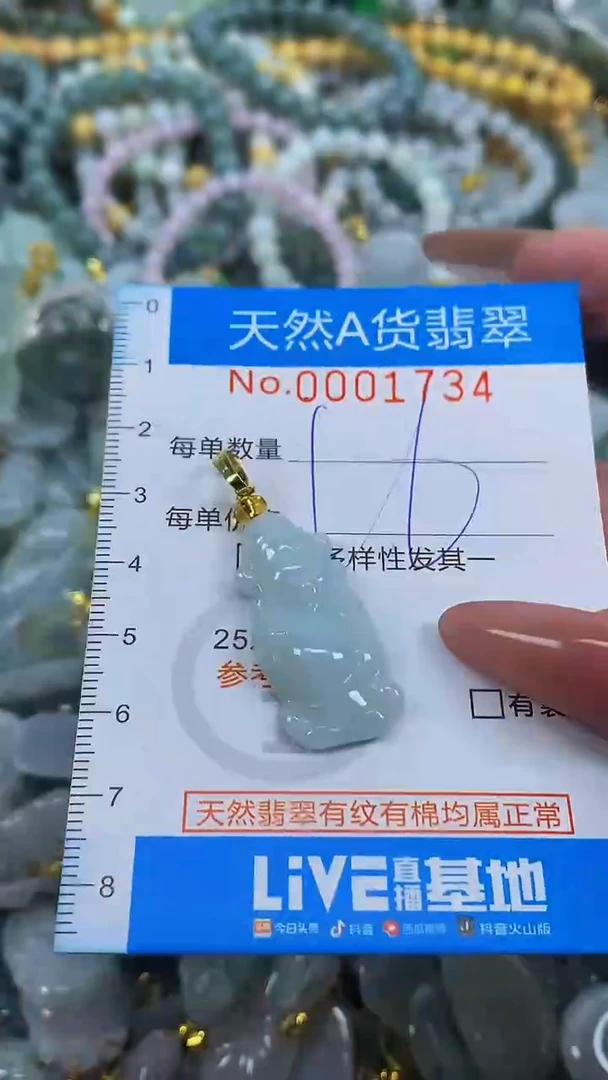 颈饰未镶嵌翡翠净货挂件-1734