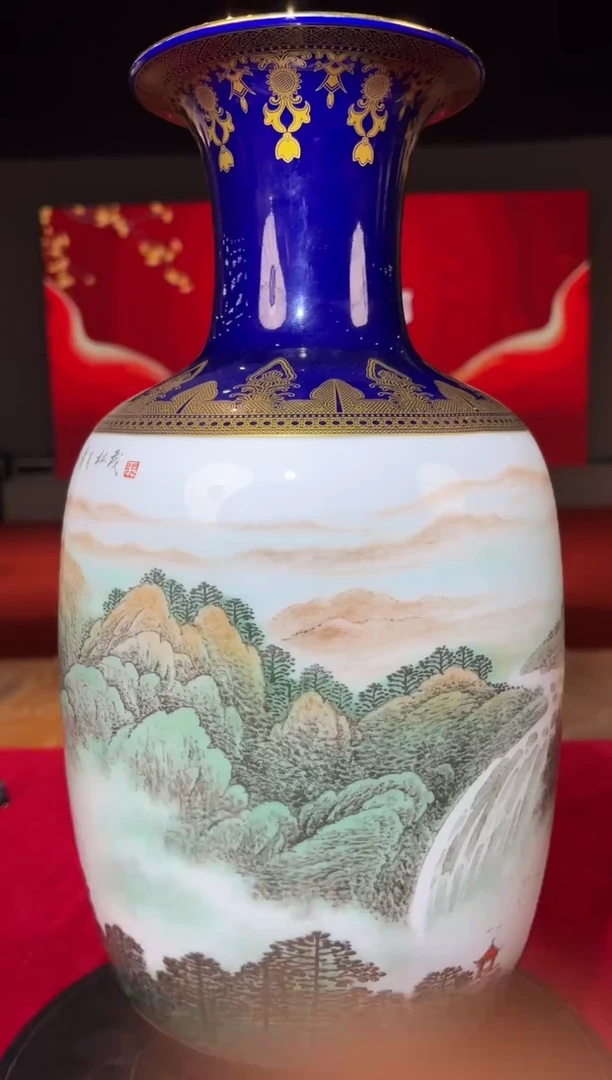 摆件C12/霁蓝江山春色——————————