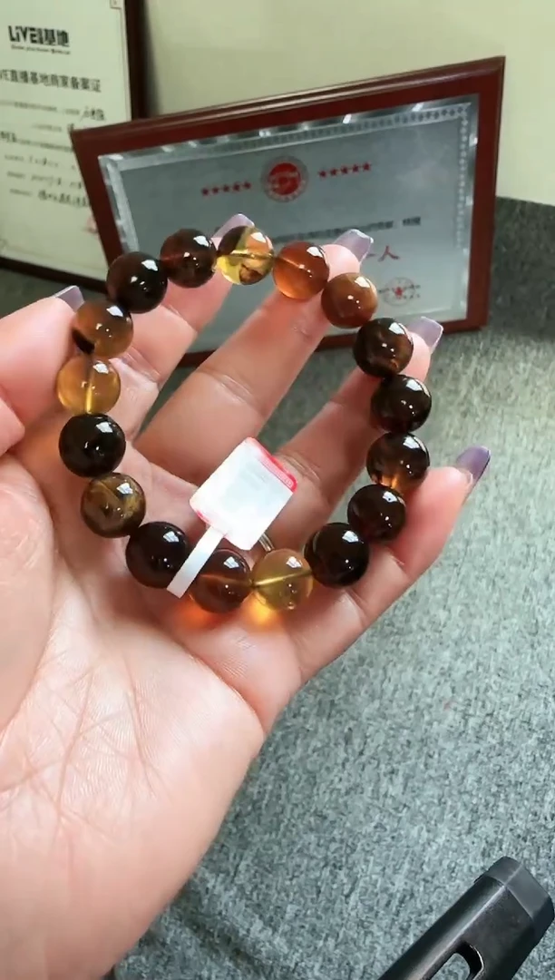 未镶嵌琥珀手链多宝手串12mm