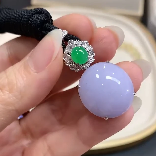 翡翠吊坠-18K金-GM892-BK|CXQ21