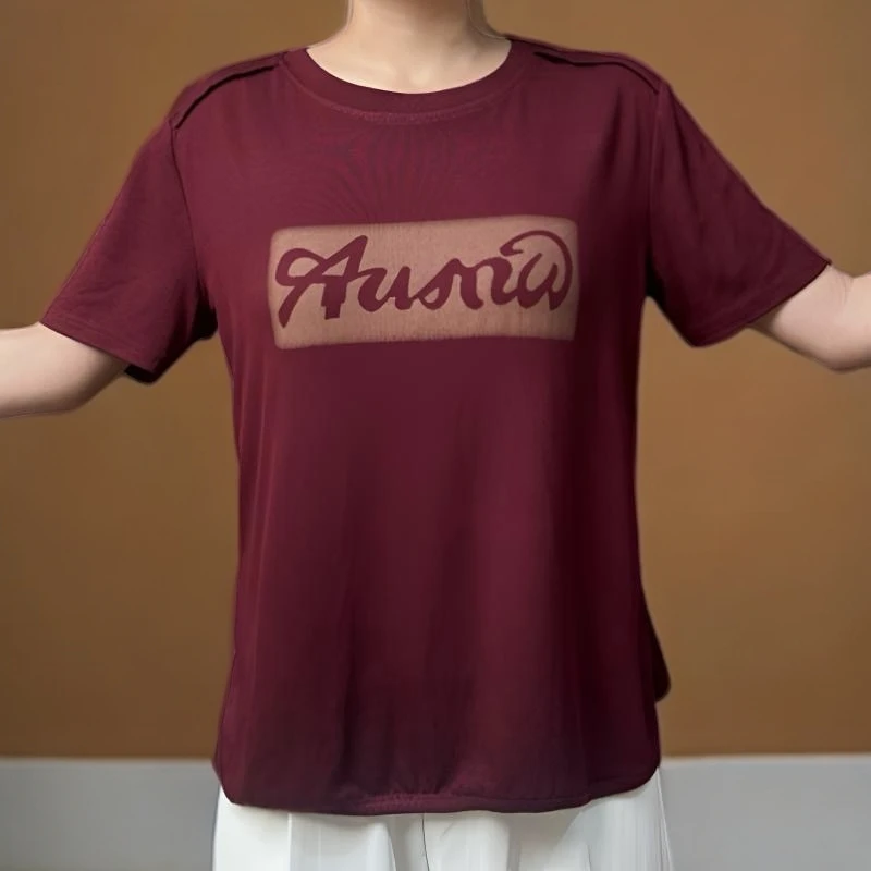 2025夏季妈妈新款时尚百搭小衫妈妈装宽松舒适透气显瘦中老年短袖