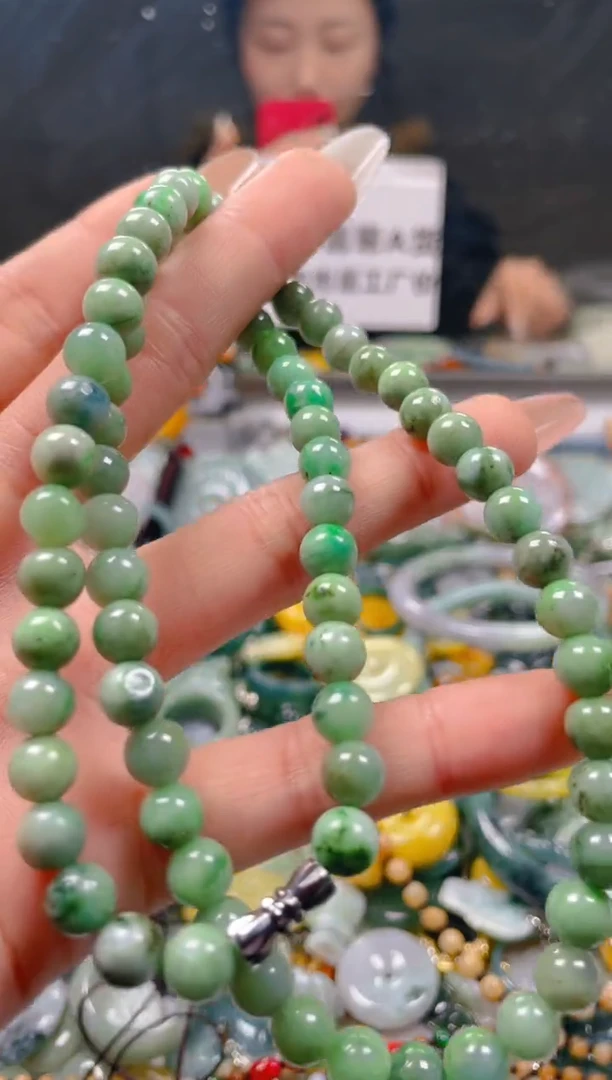 【闪购商品】翡翠颈饰未镶嵌7-8MM/T/翡翠A货一图一物