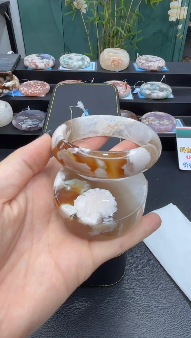 石英质玉手镯未镶嵌C141(57圈赠送镯心)