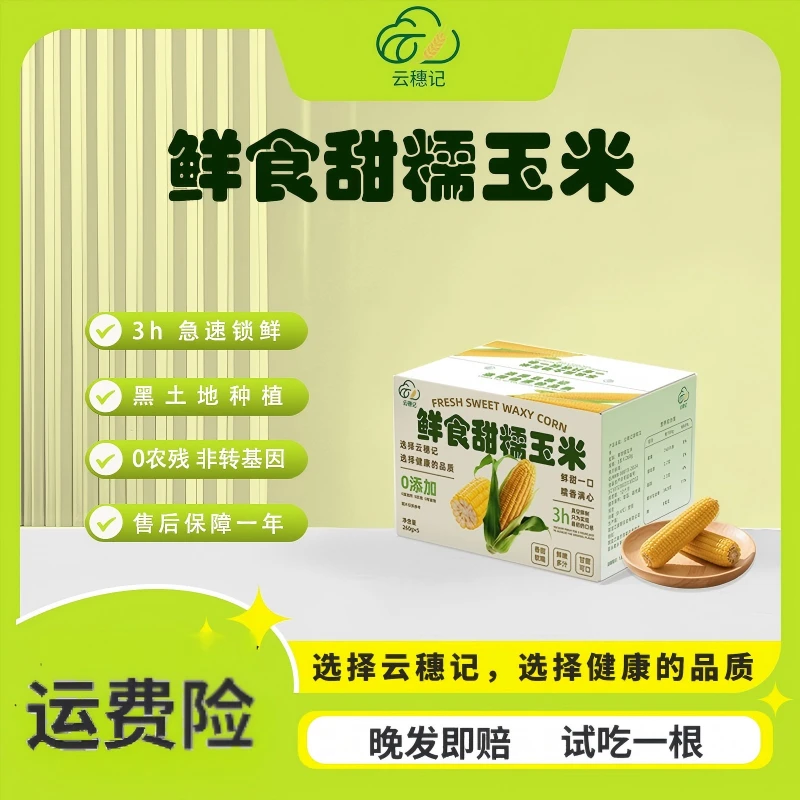 【5根送礼礼盒款】白粘糯玉米东北黏苞米早餐夜宵粗粮