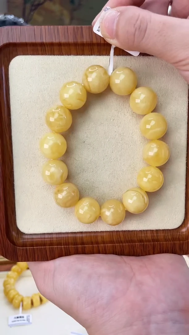 未镶嵌蜜蜡裸石手串
