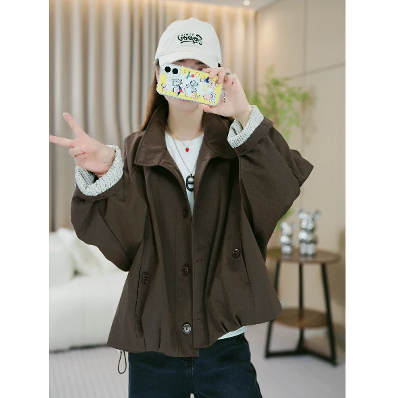 短外套女士新款早春秋设计小众港风百搭外套女款爆款2025新款