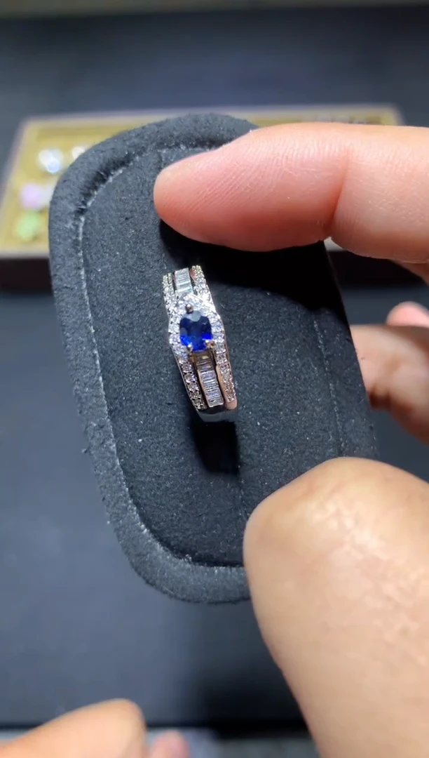 戒指蓝宝石未镶嵌Y08