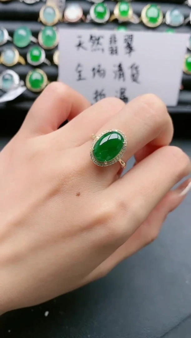 【闪购商品】翡翠戒指银S925镶嵌1111111